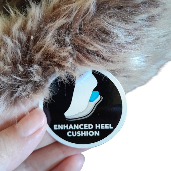 Isotoner Brown Fuzzy Boot Slippers - Picture 6 of 9